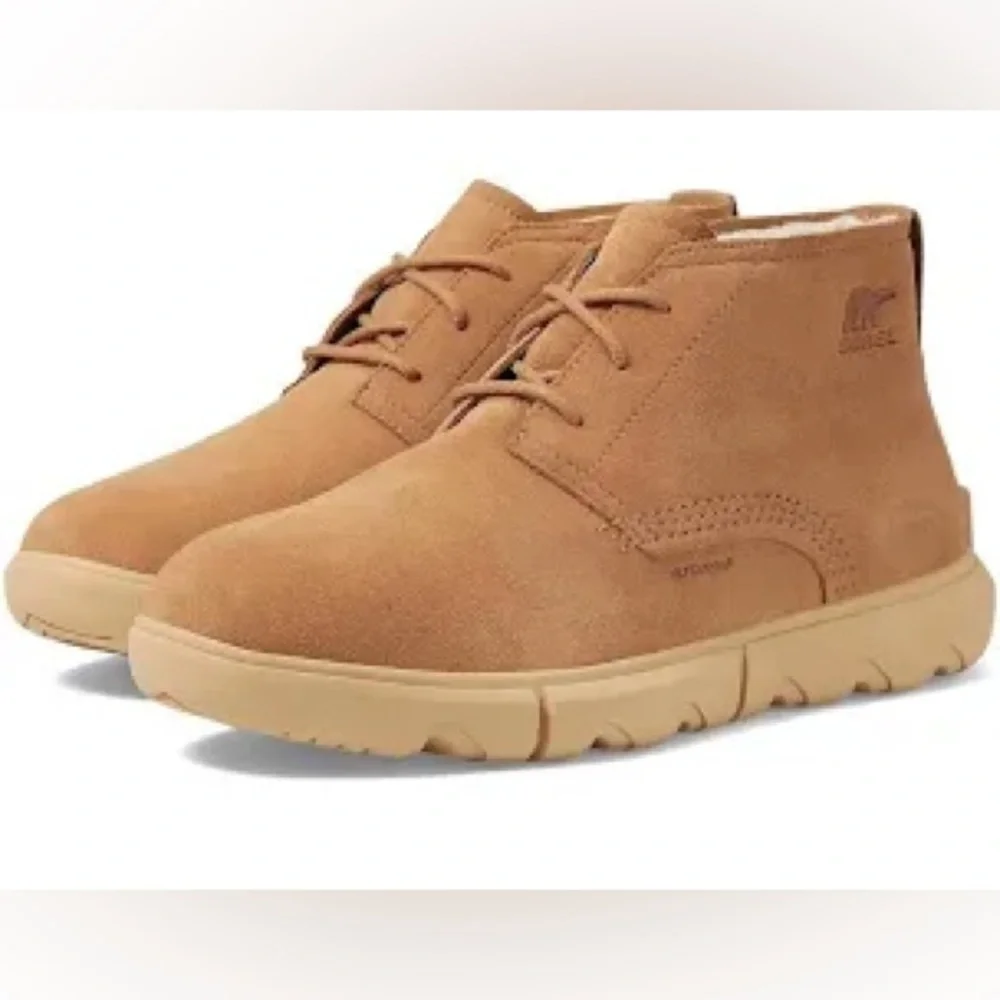 Sorel Men’s Explorer Drift waterproof boots tan suede‎ size 11.5